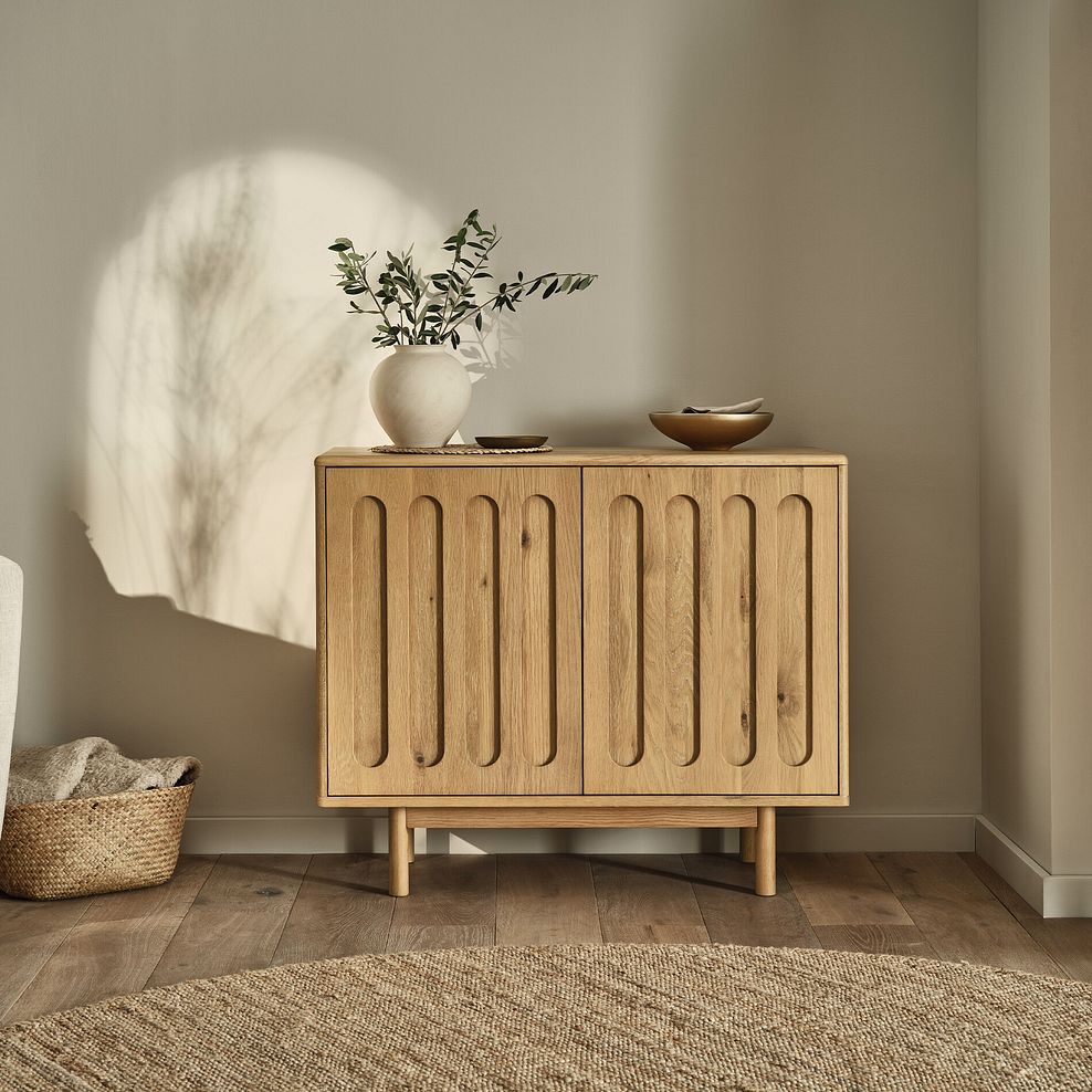 Belgrave Solid Natural Oak Small Sideboard 1