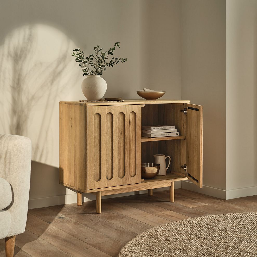Belgrave Solid Natural Oak Small Sideboard 3