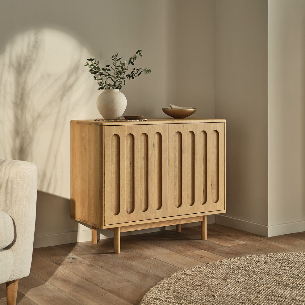 Belgrave Solid Natural Oak Small Sideboard 2