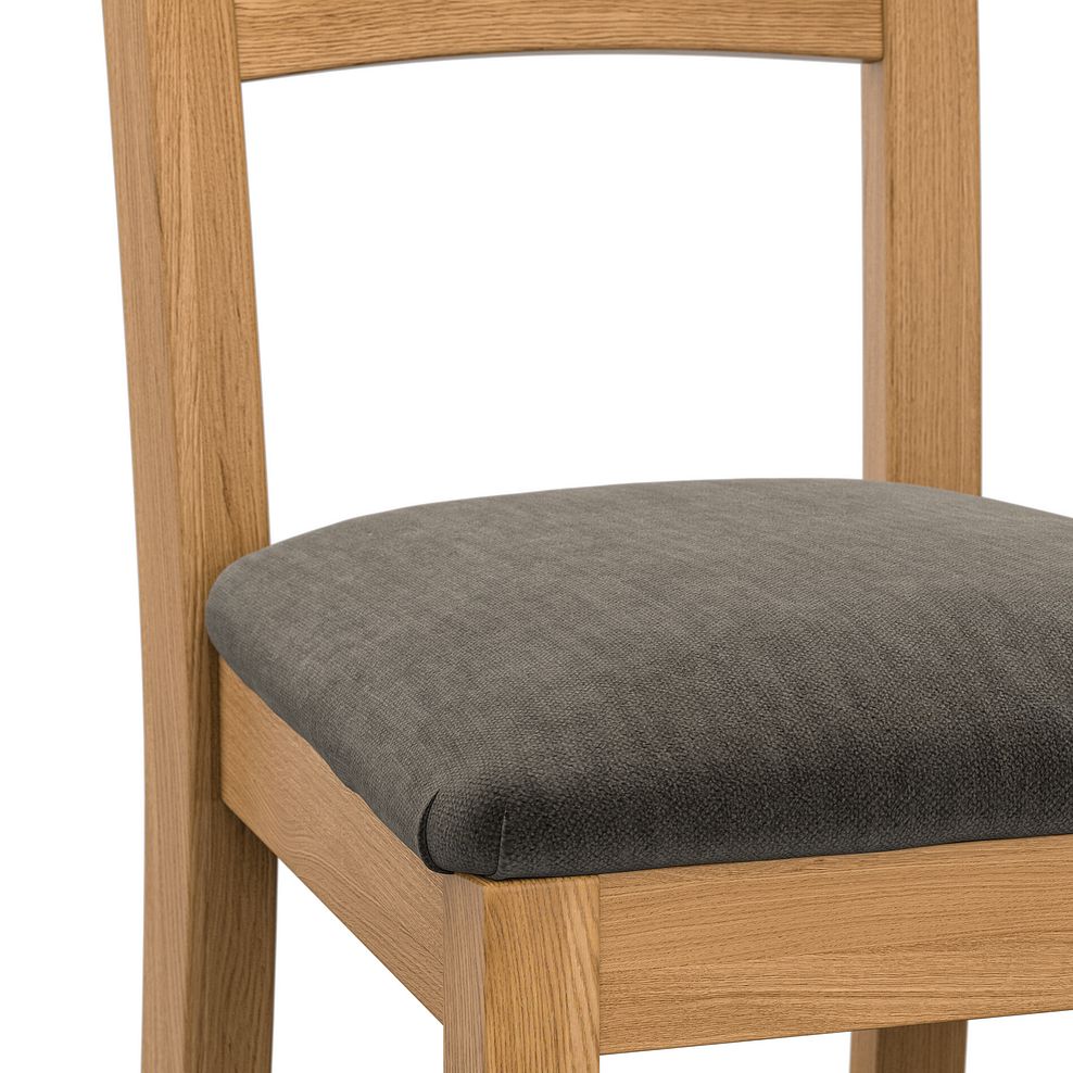 Bentley Natural Extending Dining Table and 4 Cross Back Chair with Verona Chocolate Fabric Seat 7