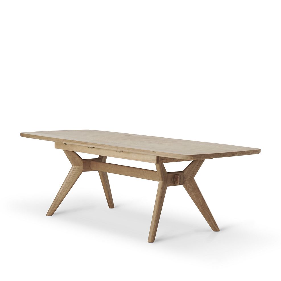 Bentley Natural Extending Dining Table and 6 Classic Natural Oak Chair with Verona Grey Fabric 3