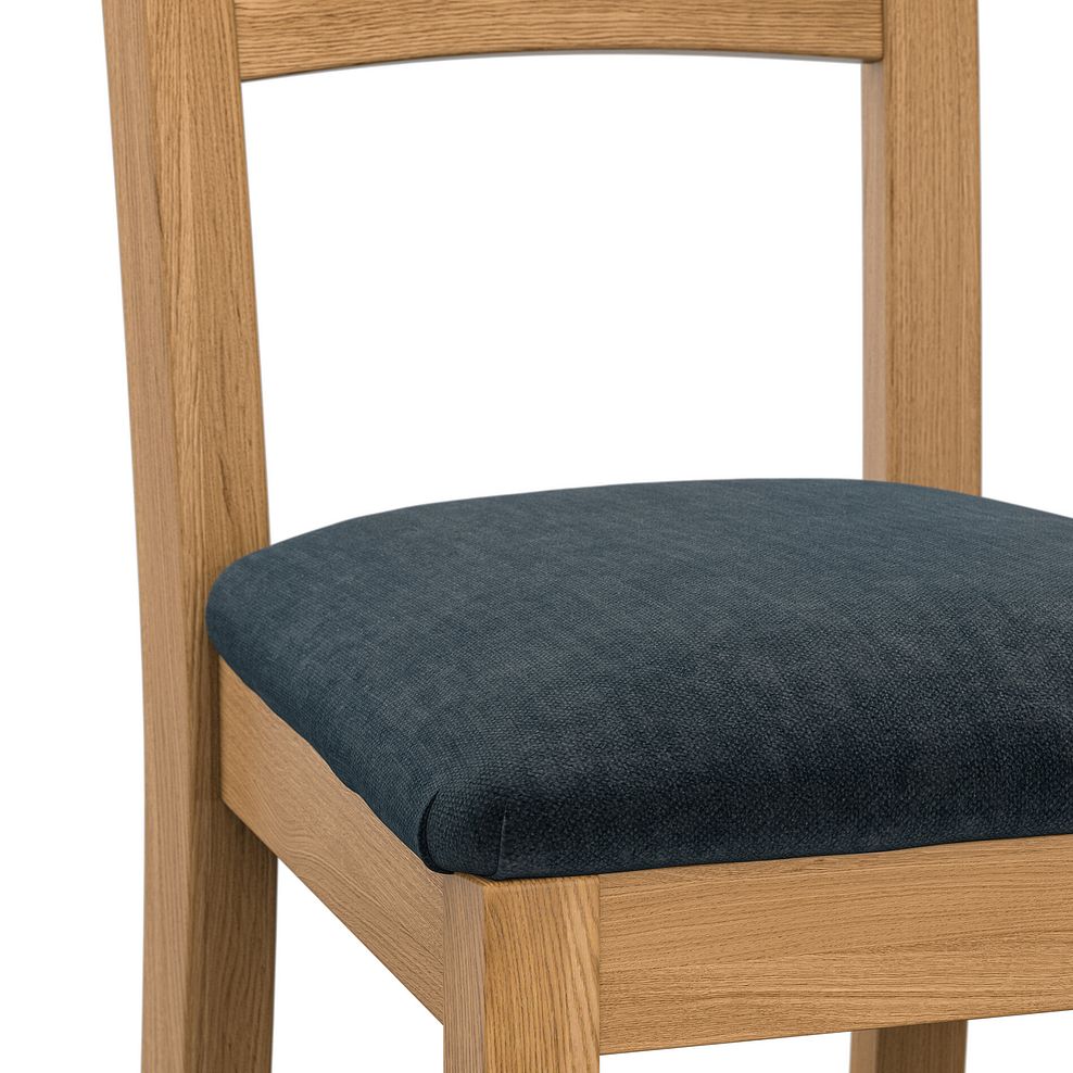 Bentley Natural Oak Extending Dining Table And 4 Cross Backs In Verona Charcoal  7