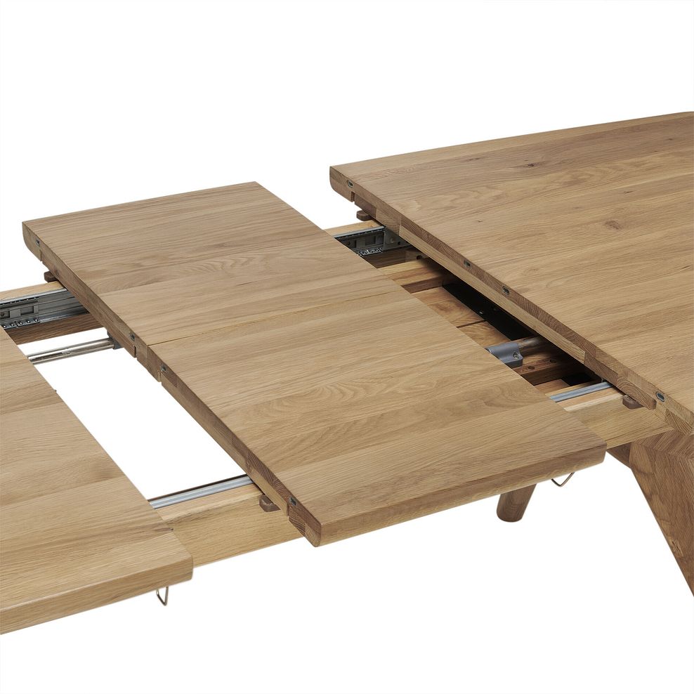 Bentley Natural Oak Extending Dining Table And 8 Cross Backs In Verona Mocha  4