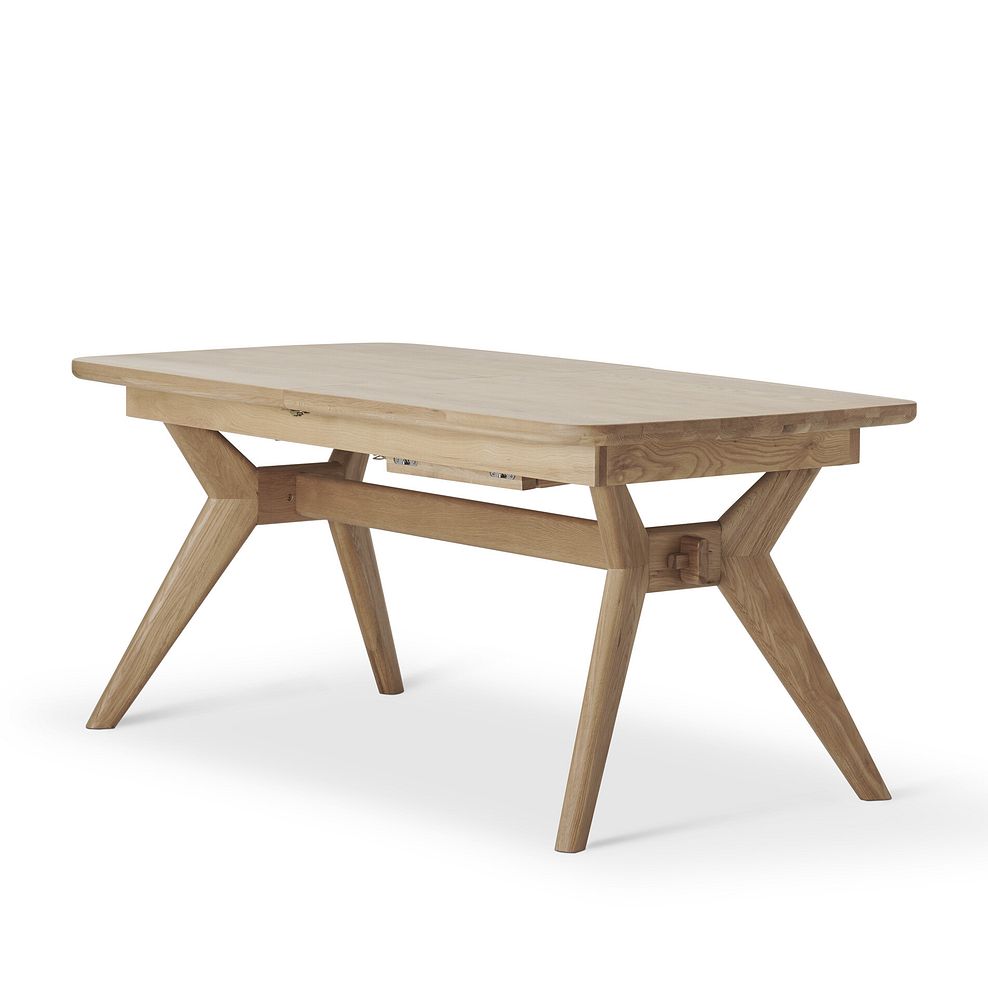 Bentley Natural Oak Extending Dining Table And 8 Cross Backs In Verona Mocha  2