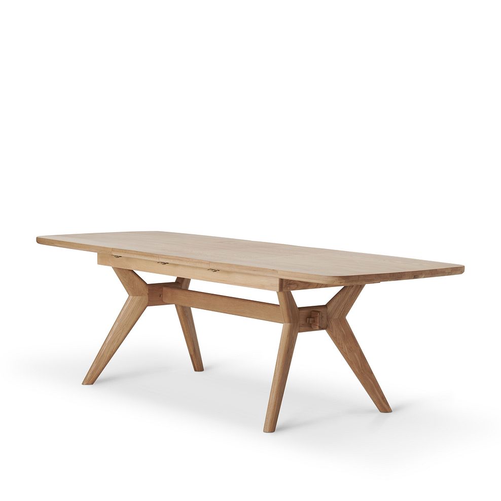Bentley Natural Oak Extending Dining Table + 1 Bentley Bench and 4 Scroll Back Heritage Mink Chairs 6