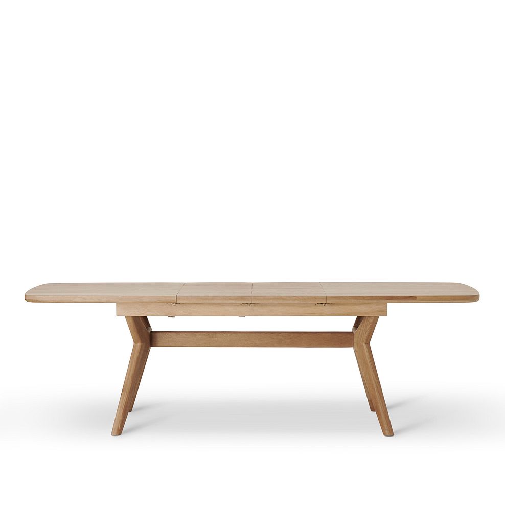 Bentley Natural Oak Extending Dining Table + 1 Bentley Bench and 4 Scroll Back Heritage Mink Chairs 9