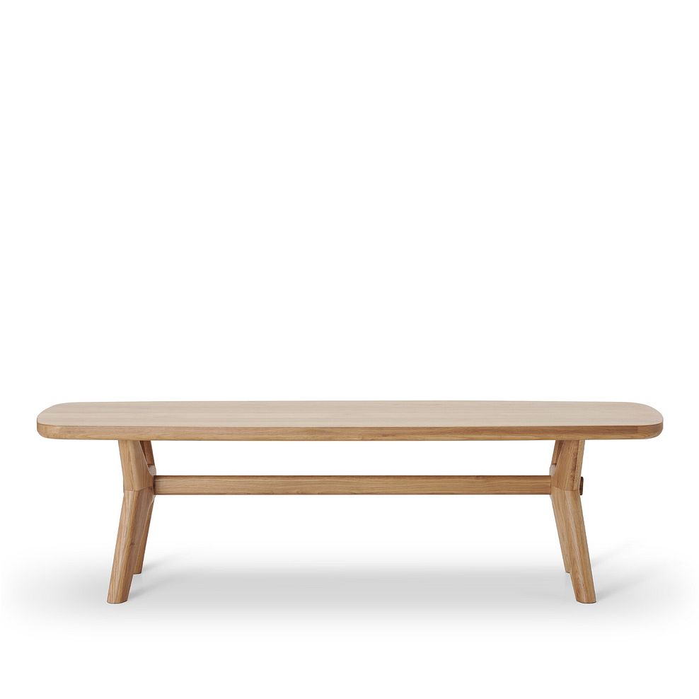 Bentley Natural Oak Extending Dining Table + 1 Bentley Bench and 4 Scroll Back Heritage Mink Chairs 14