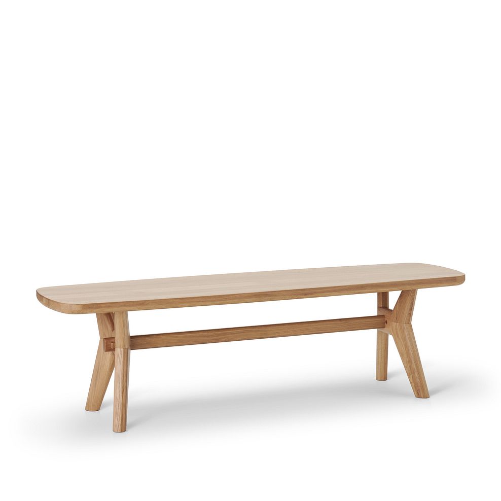 Bentley Natural Oak Extending Dining Table + 1 Bentley Bench and 4 Scroll Back Heritage Mink Chairs 15