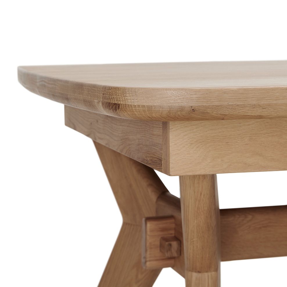Bentley Natural Oak Extending Dining Table + 6 Scroll Back Chairs in Heritage Mink Velvet with Oak Legs 10
