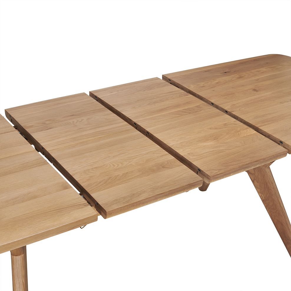 Bentley Natural Oak Extending Dining Table + 6 Scroll Back Chairs in Heritage Mink Velvet with Oak Legs 13