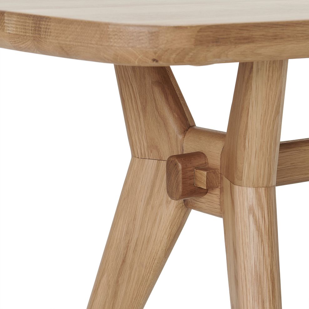 Bentley Natural Solid Oak Extending Dining Table with 4 Zola Chairs in Stone and 1 Bentley Bench 15