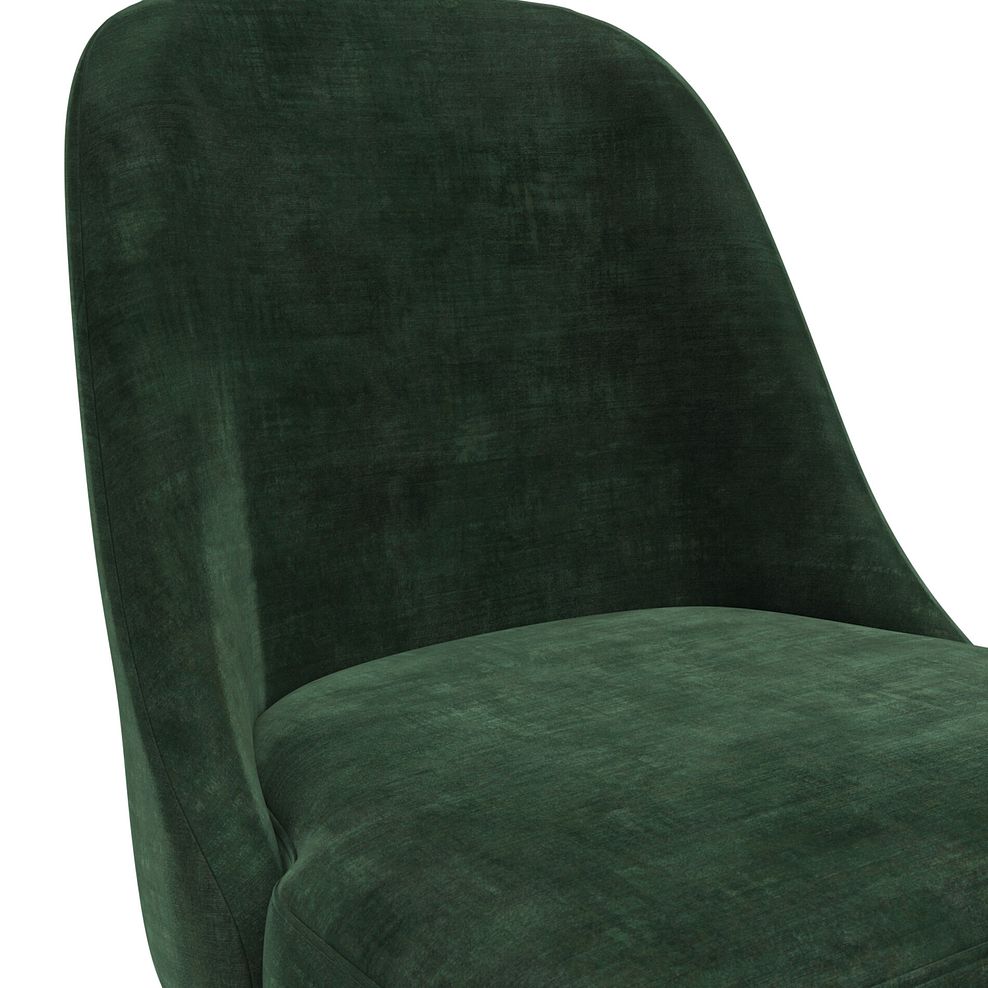 Bette Upholstered Chair with Black Legs in Heritage Bottle Green Velvet 6