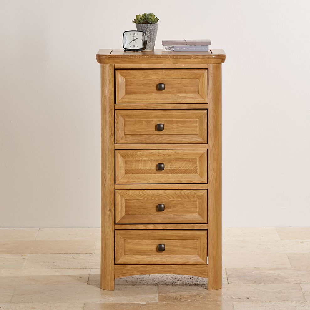 Wiltshire Tallboy in Natural Solid Oak Oak Furniture Land