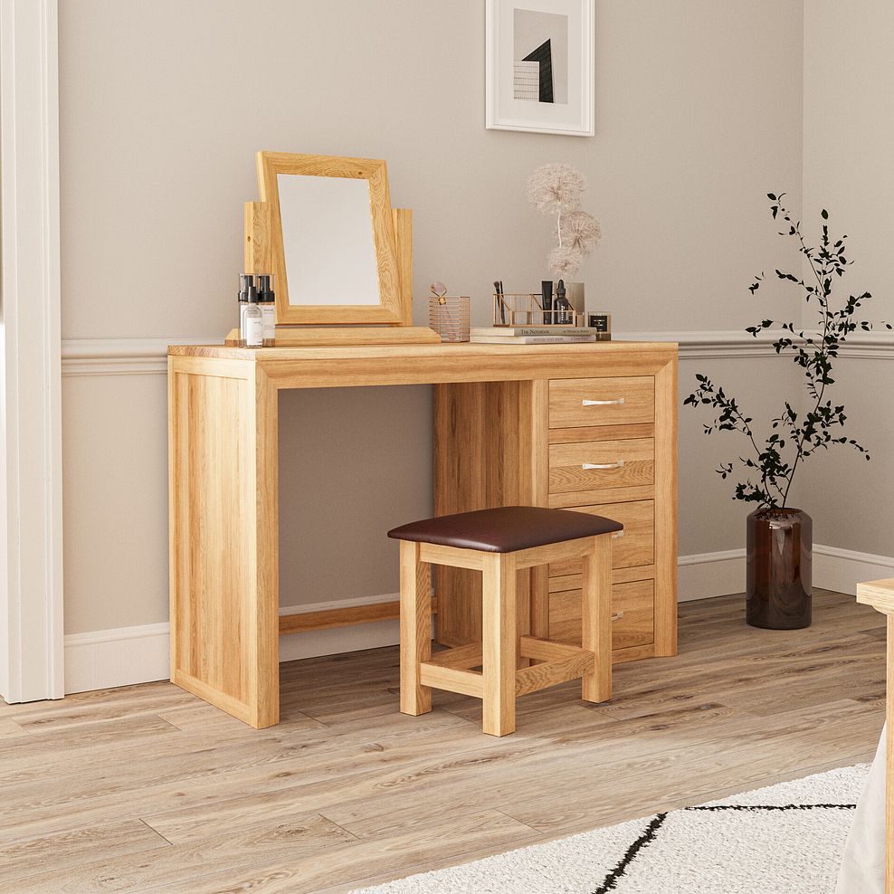 Bevel Natural Solid Oak Dressing Table 2