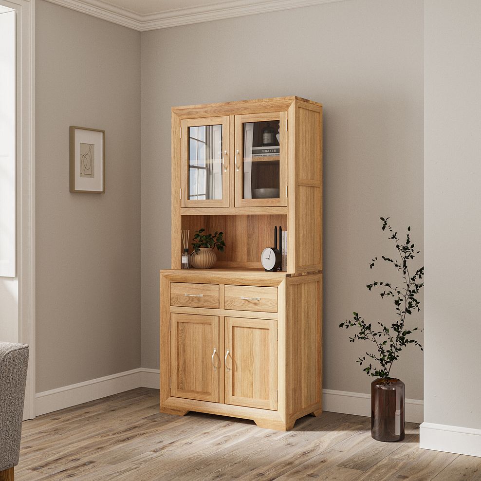 Bevel Natural Solid Oak Small Dresser 2