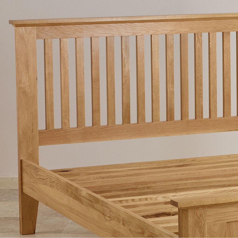 Bevel Natural Solid Oak 5ft King-Size Bed 4