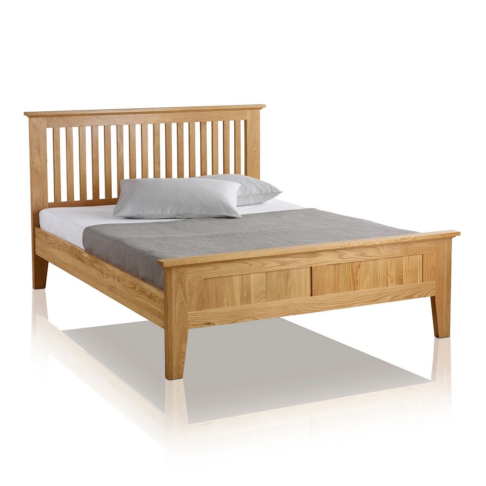 Bevel Natural Solid Oak 5ft King-Size Bed 3