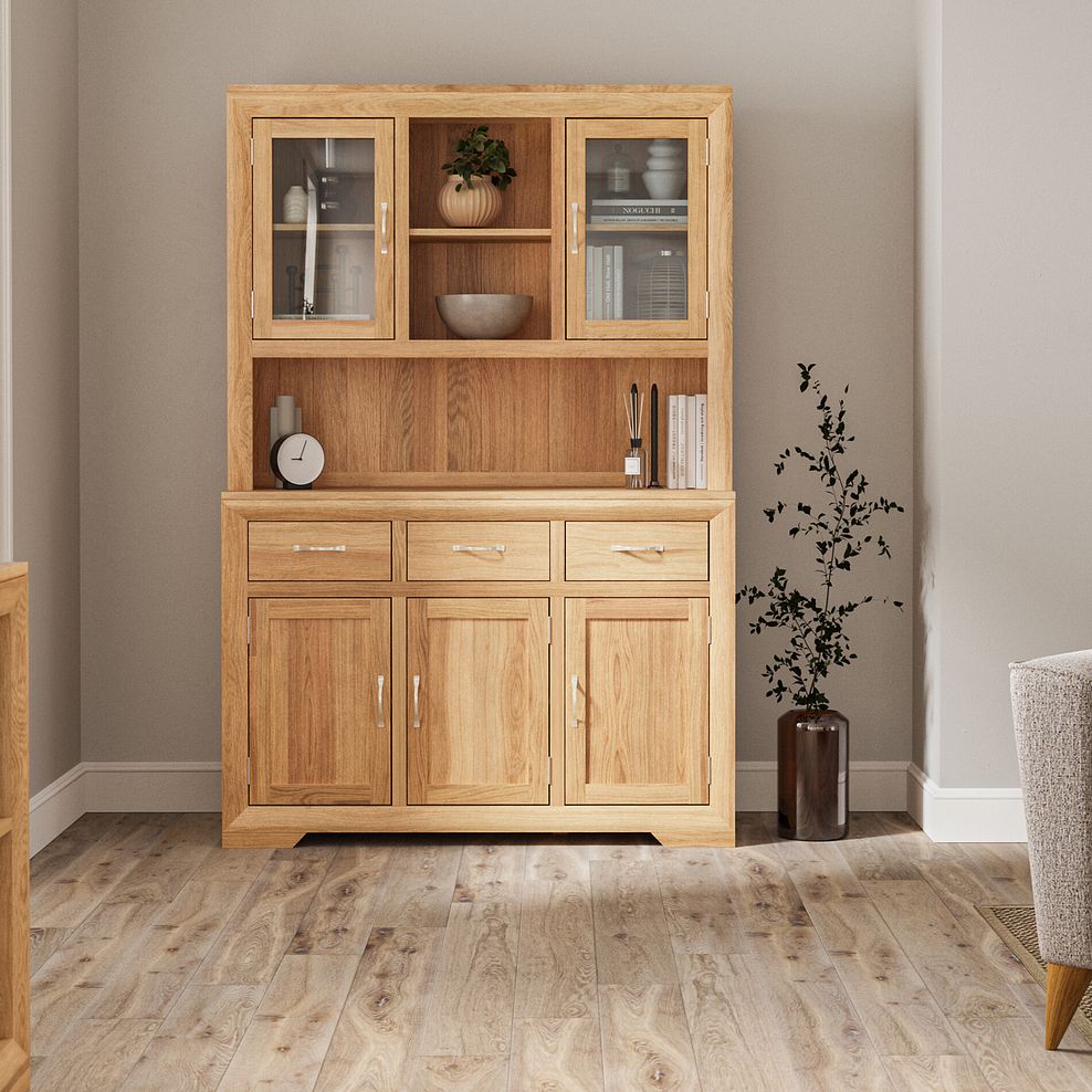 Bevel Natural Solid Oak Large Dresser 1