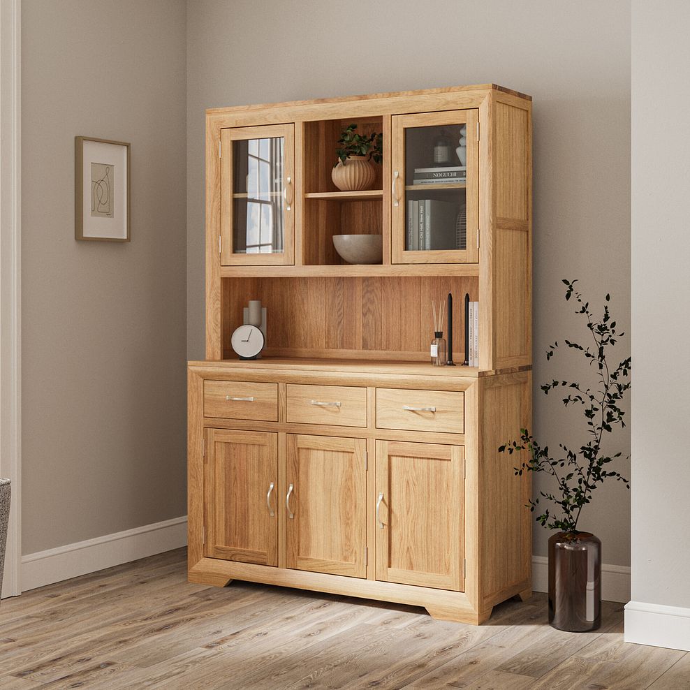 Bevel Natural Solid Oak Large Dresser 2