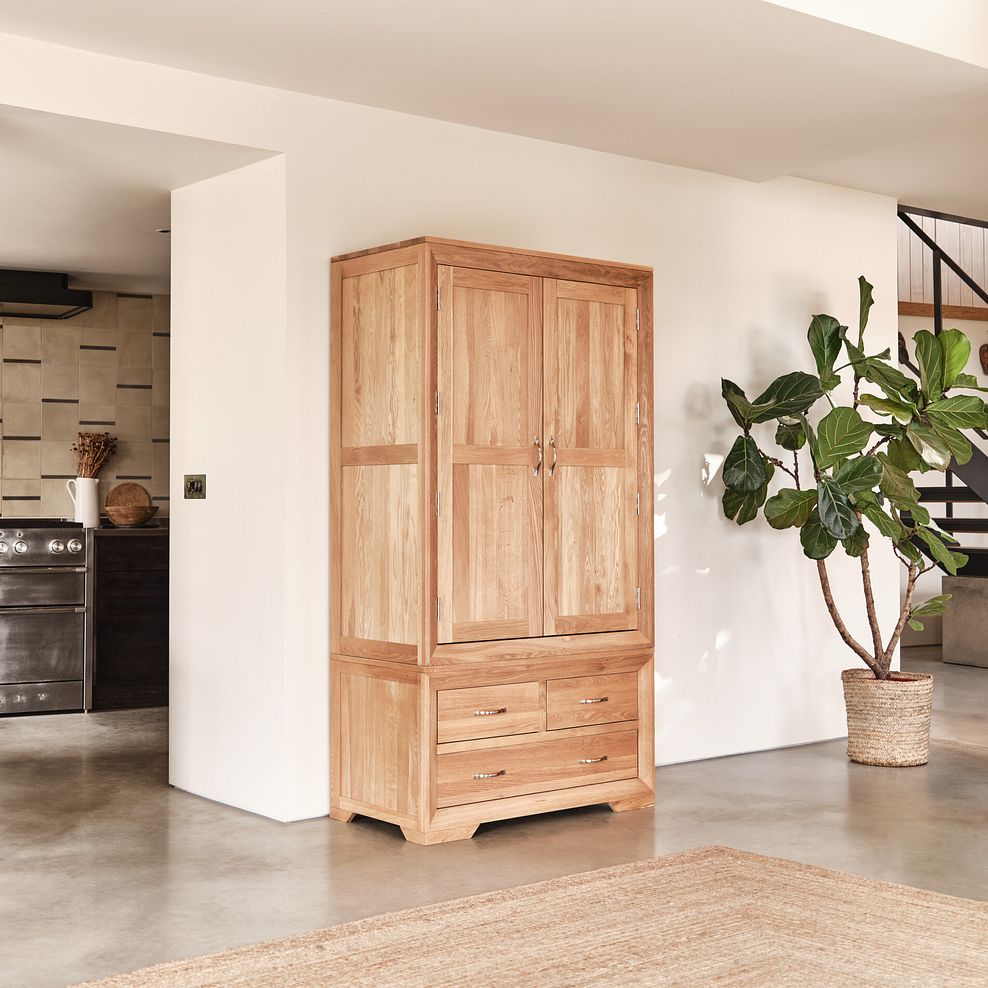 Bevel Natural Solid Oak Large Larder 4