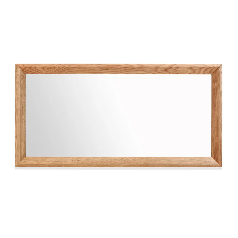 Bevel Natural Solid Oak 1200mm x 600mm Wall Mirror 2
