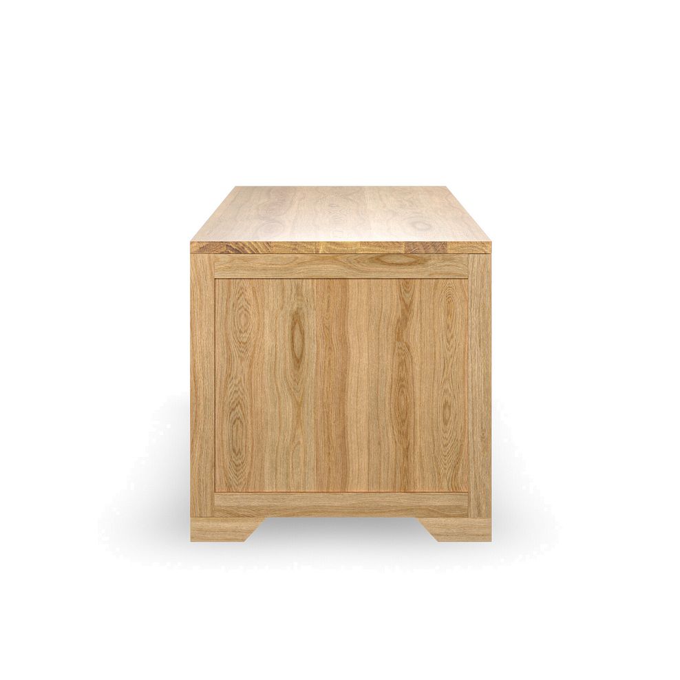 Bevel Natural Solid Oak Blanket Box 6