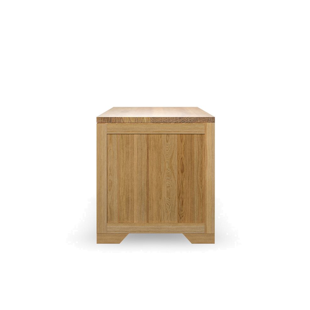 Bevel Natural Solid Oak Small TV Cabinet 6