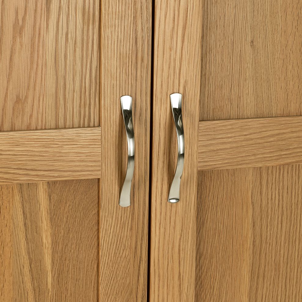 Bevel Natural Solid Oak Double Wardrobe 6