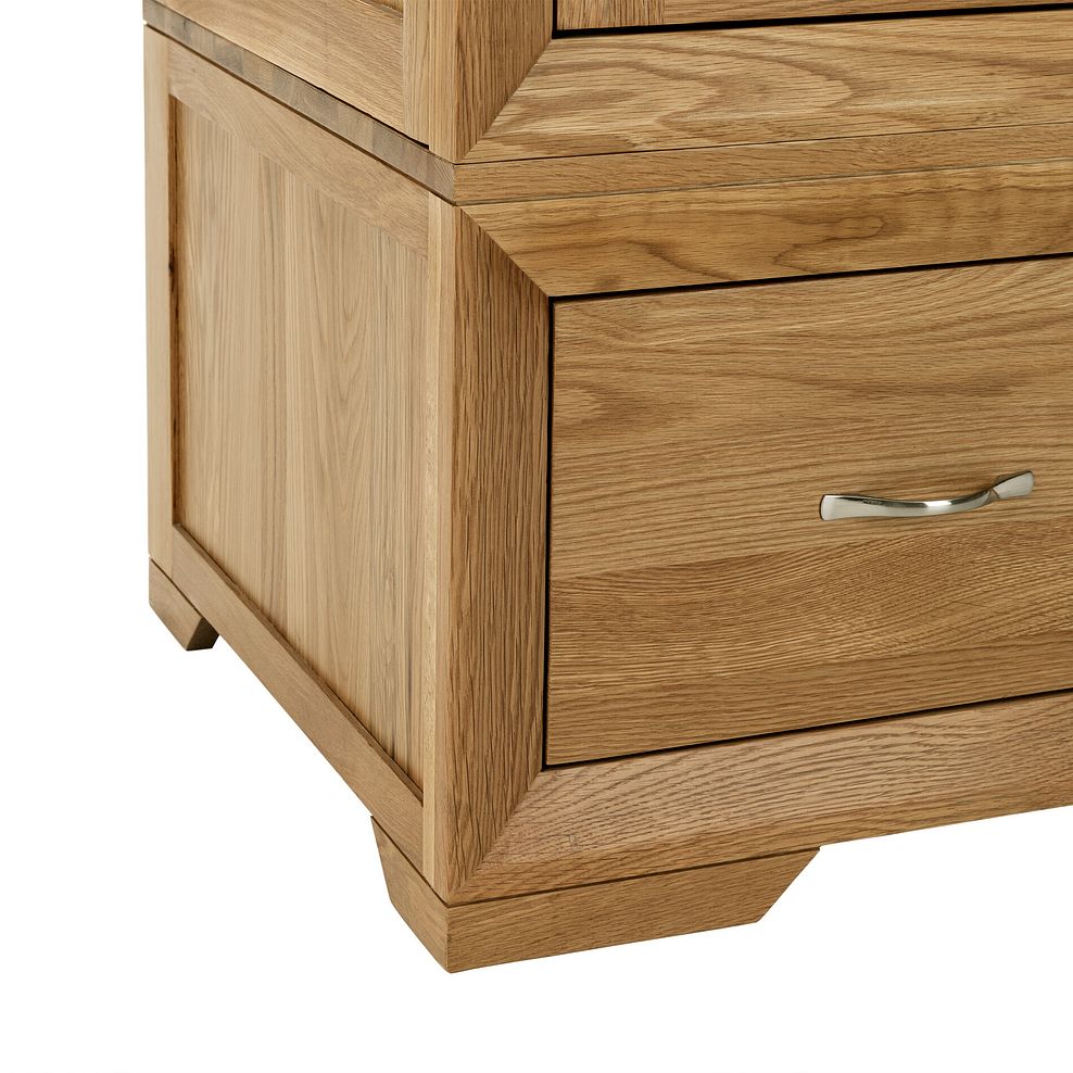 Bevel Natural Solid Oak Double Wardrobe 7