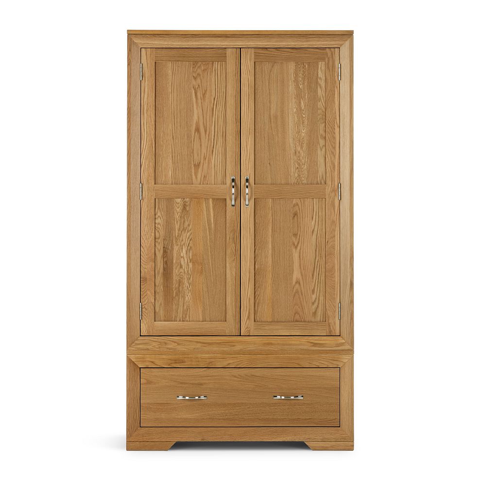 Bevel Natural Solid Oak Double Wardrobe 2