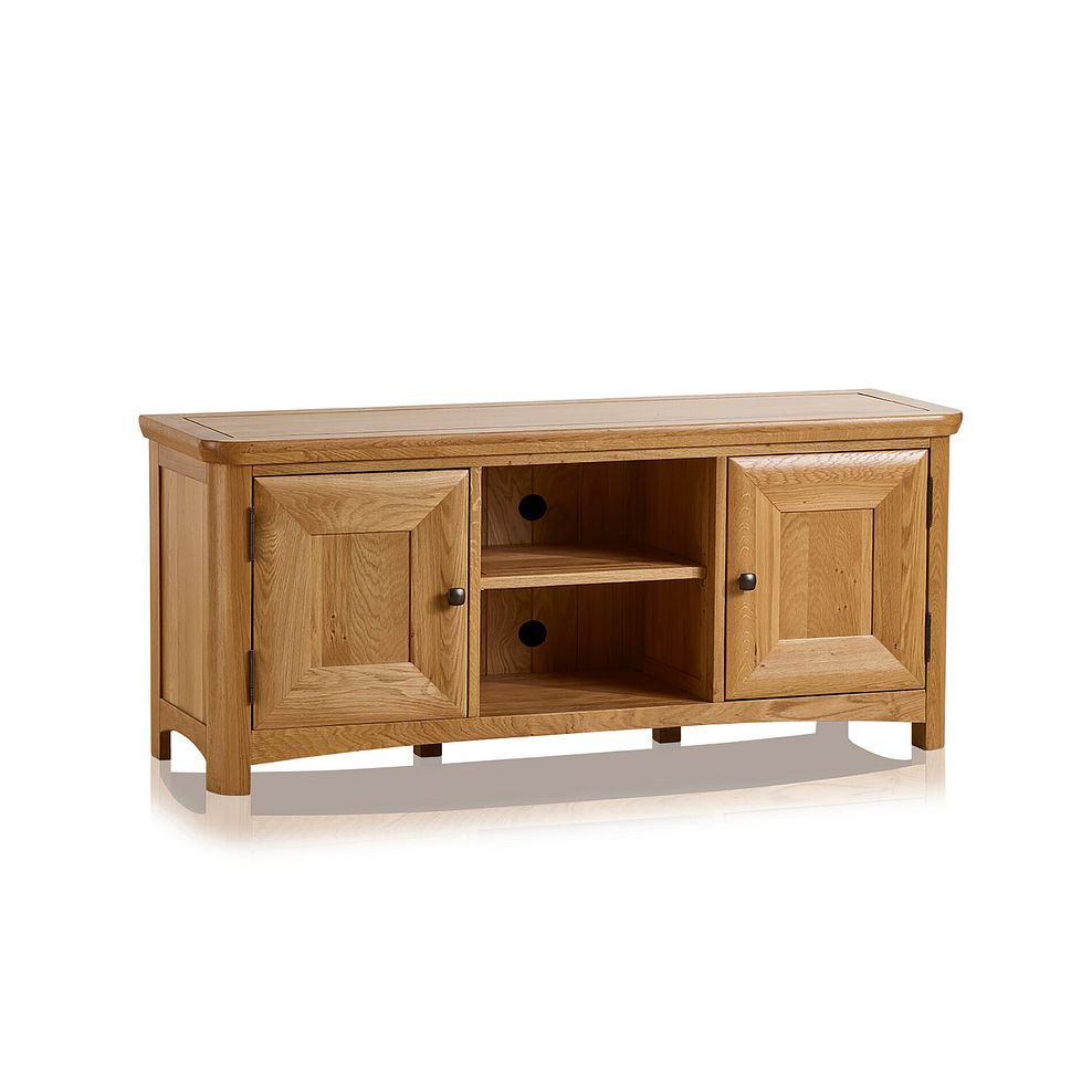 Wiltshire Solid Oak Large TV Stand Oak Furnitureland
