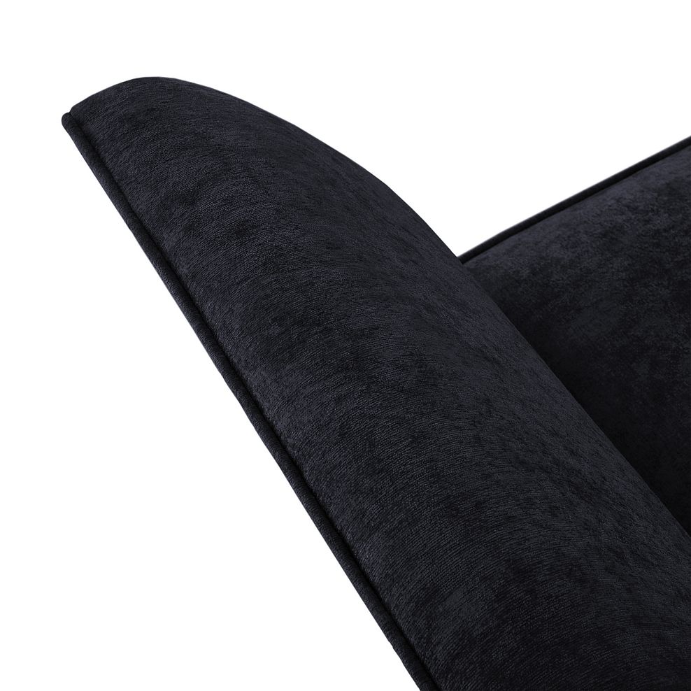Broadway 2 Seater Pillow Back Sofa in Black fabric 6