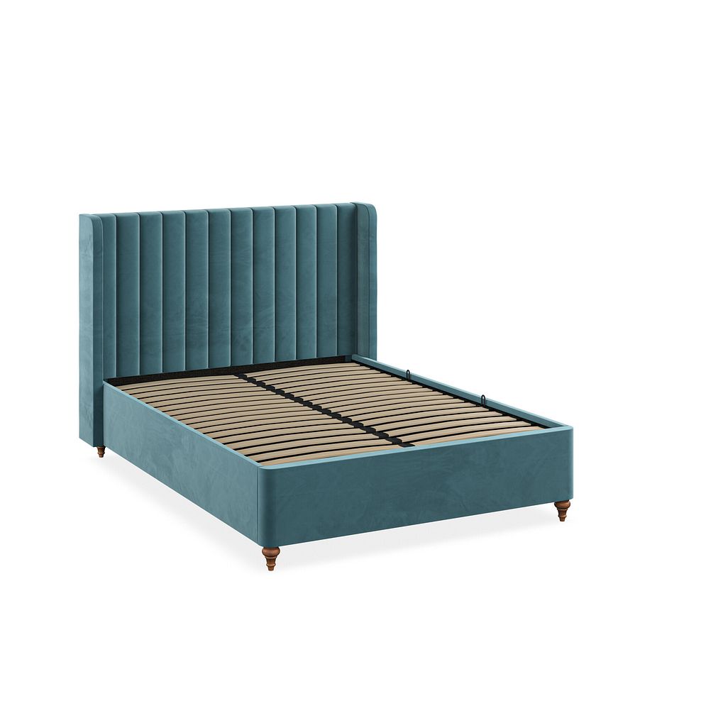 Bloomsbury Double Ottoman Storage Bed in Sunningdale Kingfisher Fabric 2