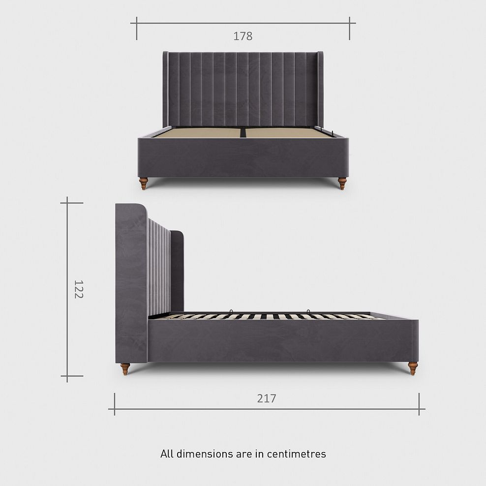 Bloomsbury King-size Ottoman Storage Bed in Sunningdale Granite Fabric 8