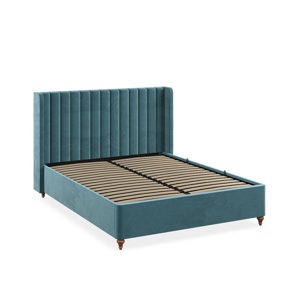 Bloomsbury King-size Ottoman Storage Bed in Sunningdale Kingfisher Fabric 6