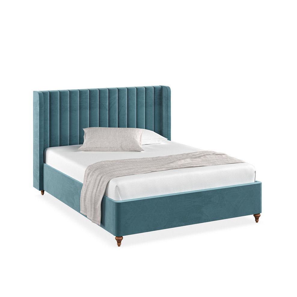 Bloomsbury King-size Ottoman Storage Bed in Sunningdale Kingfisher Fabric 5