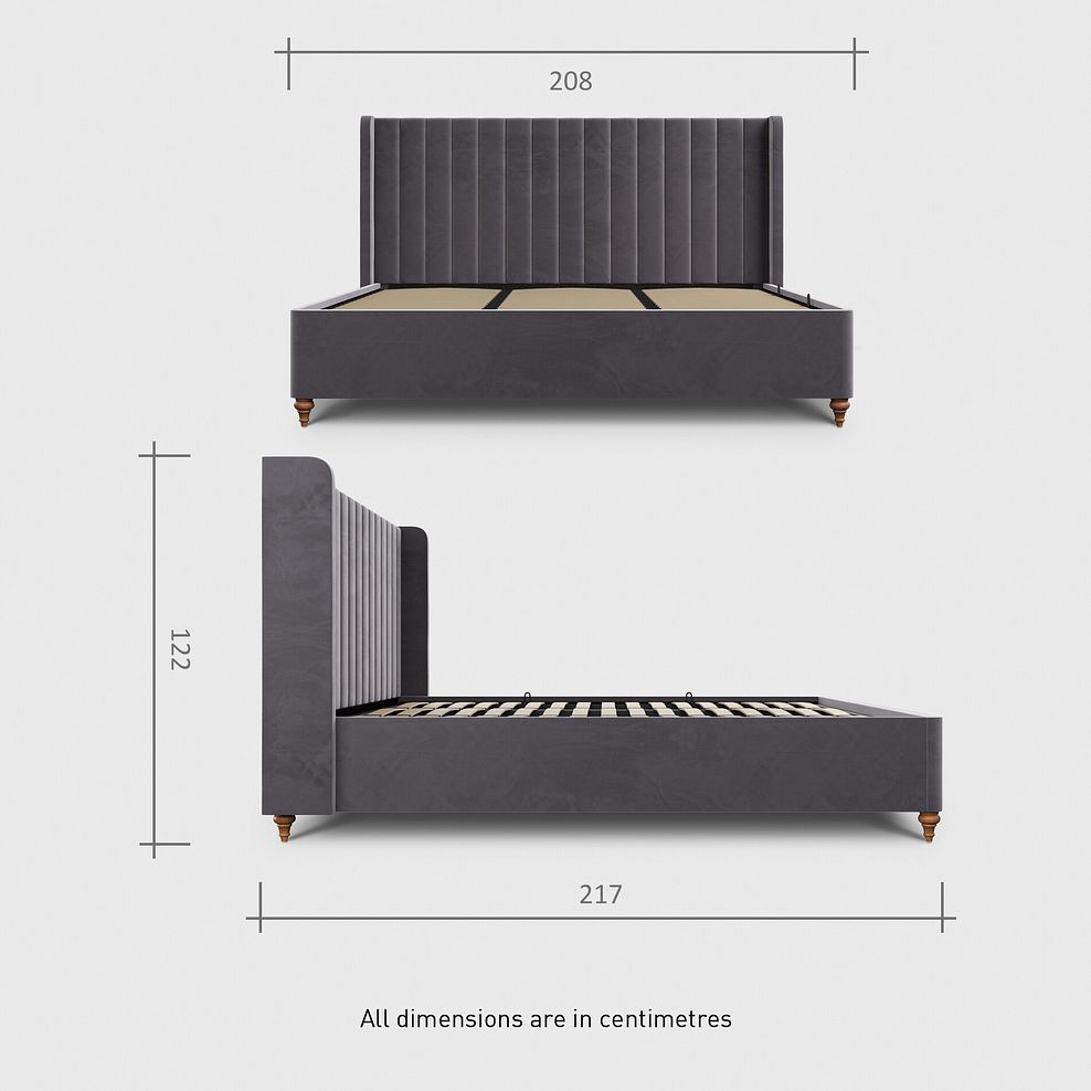 Bloomsbury Super King-size Ottoman Storage Bed in Sunningdale Granite Fabric 8