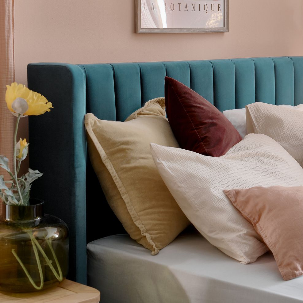 Bloomsbury Super King-size Ottoman Storage Bed in Sunningdale Kingfisher Fabric 3