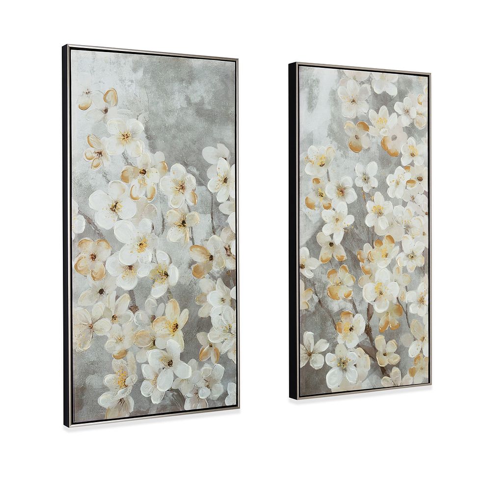 Blossom Handpainted Framed Canvas Print - Set of 2 Thumbnail 3