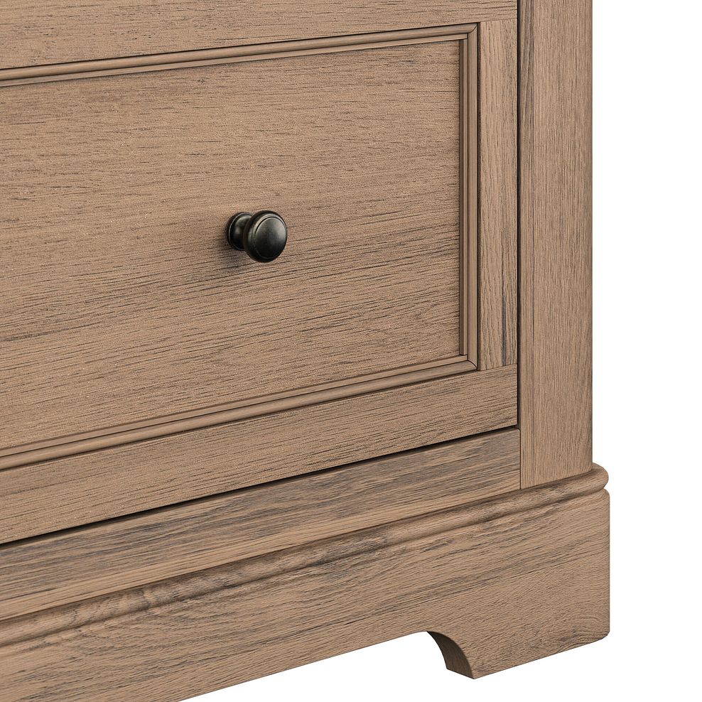 Brennan Antique Finish Solid Oak 2 Drawer Bedside 4