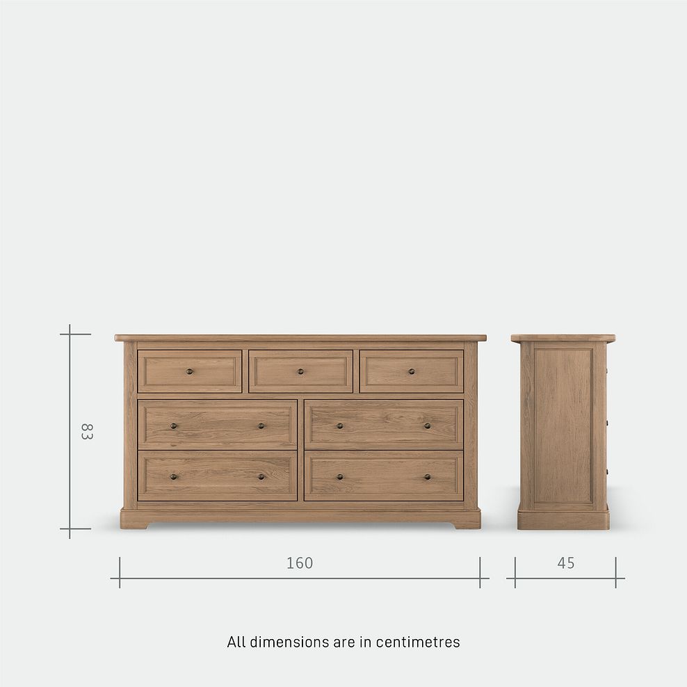 Brennan Antique Finish Solid Oak 3+4 Chest of Drawers 7