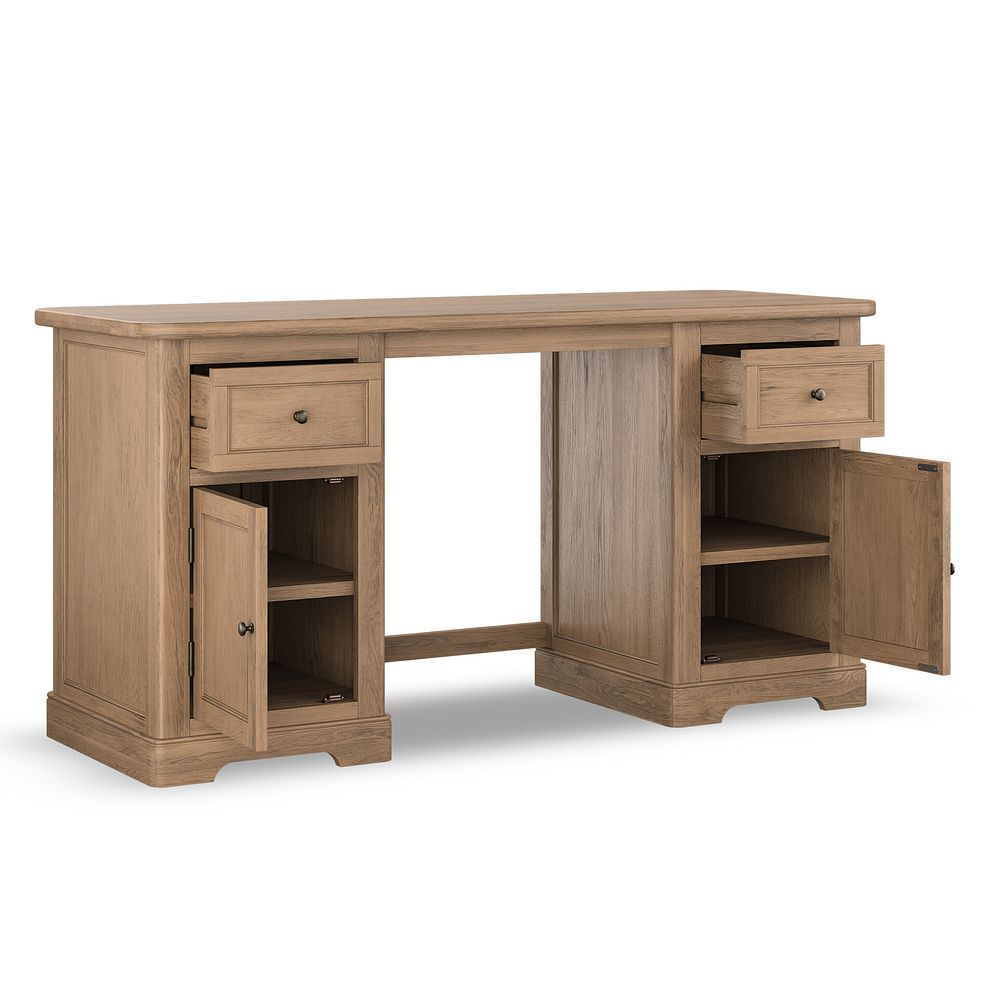 Brennan Antique Finish Solid Oak Desk 2