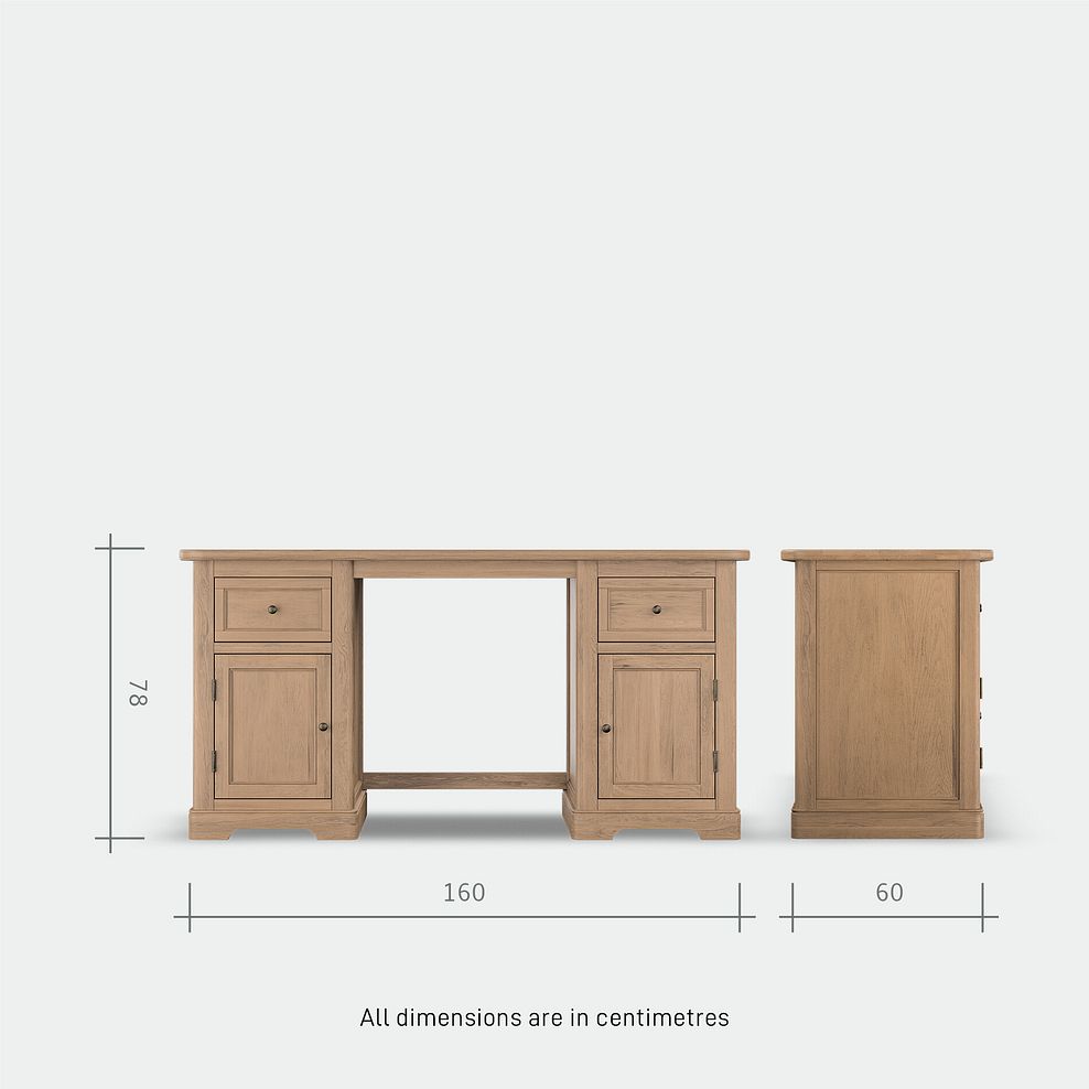 Brennan Antique Finish Solid Oak Desk 7