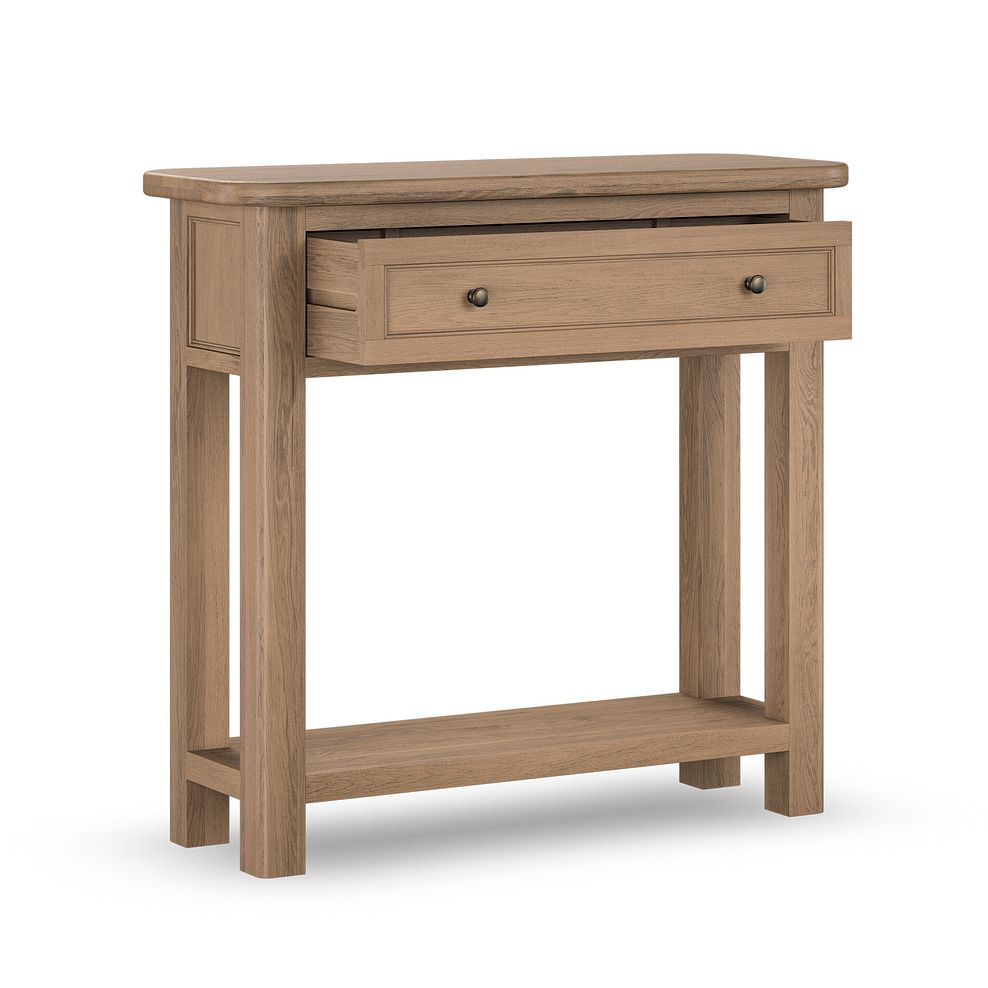 Brennan Antique Finish Solid Oak Console Table 2