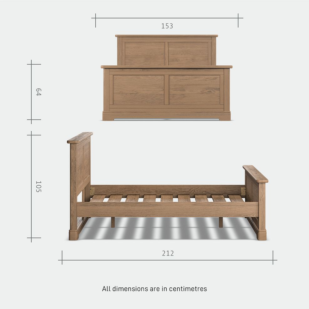 Brennan Antique Finish Solid Oak Double Bed 8
