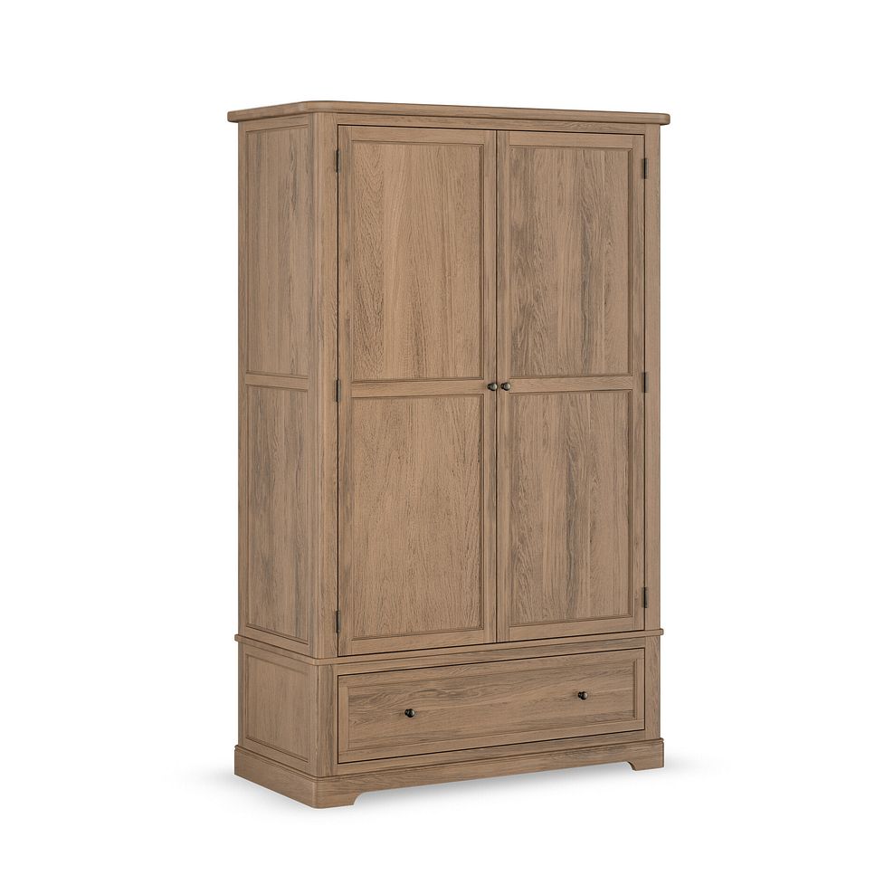 Brennan Antique Finish Solid Oak Double Wardrobe 1