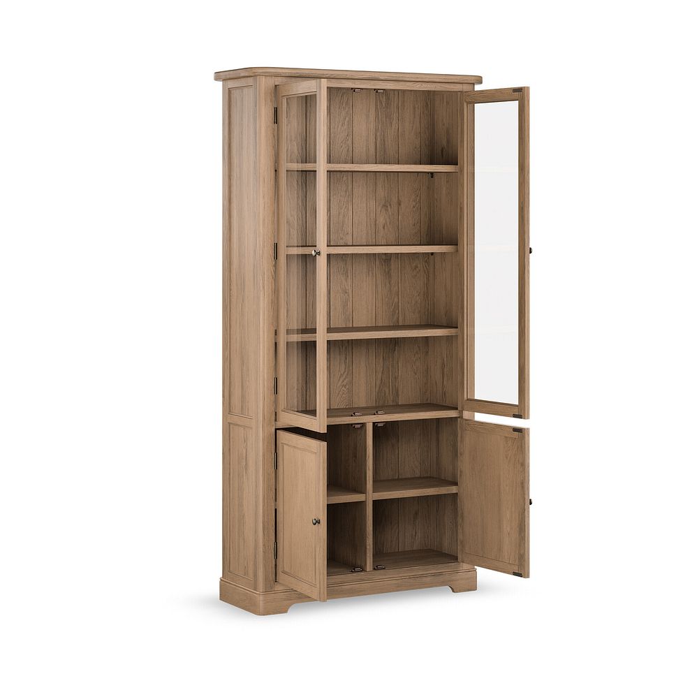 Brennan Antique Finish Solid Oak Glazed Display Cabinet 2
