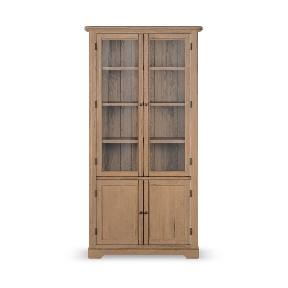Brennan Antique Finish Solid Oak Glazed Display Cabinet 3
