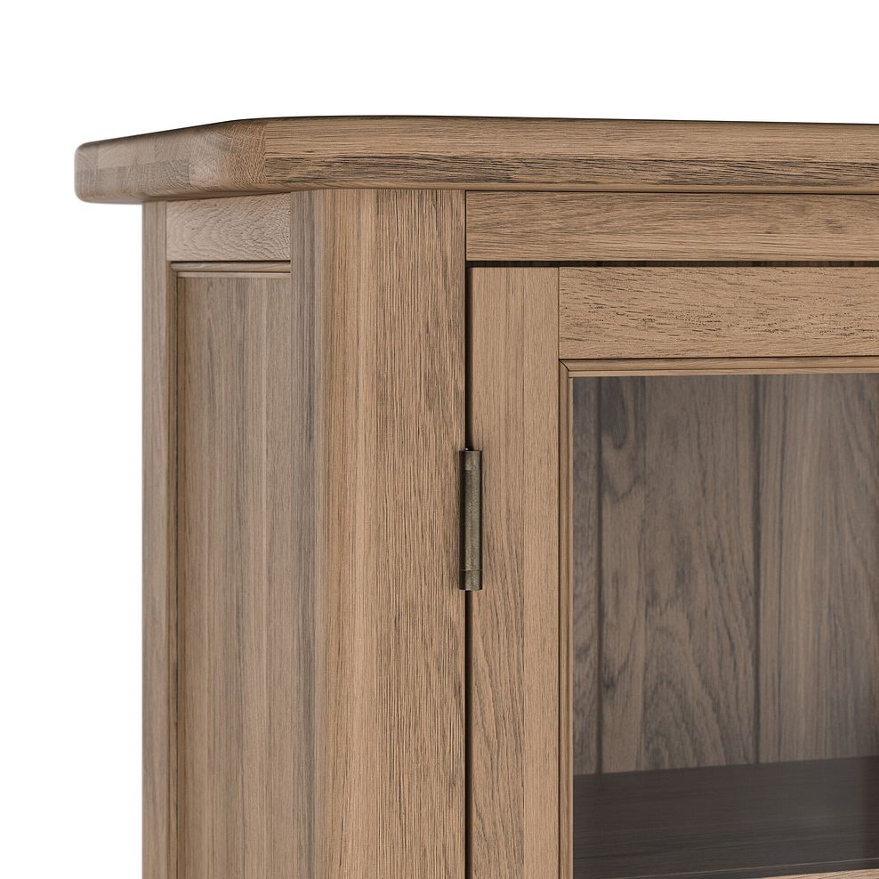 Brennan Antique Finish Solid Oak Glazed Display Cabinet 7
