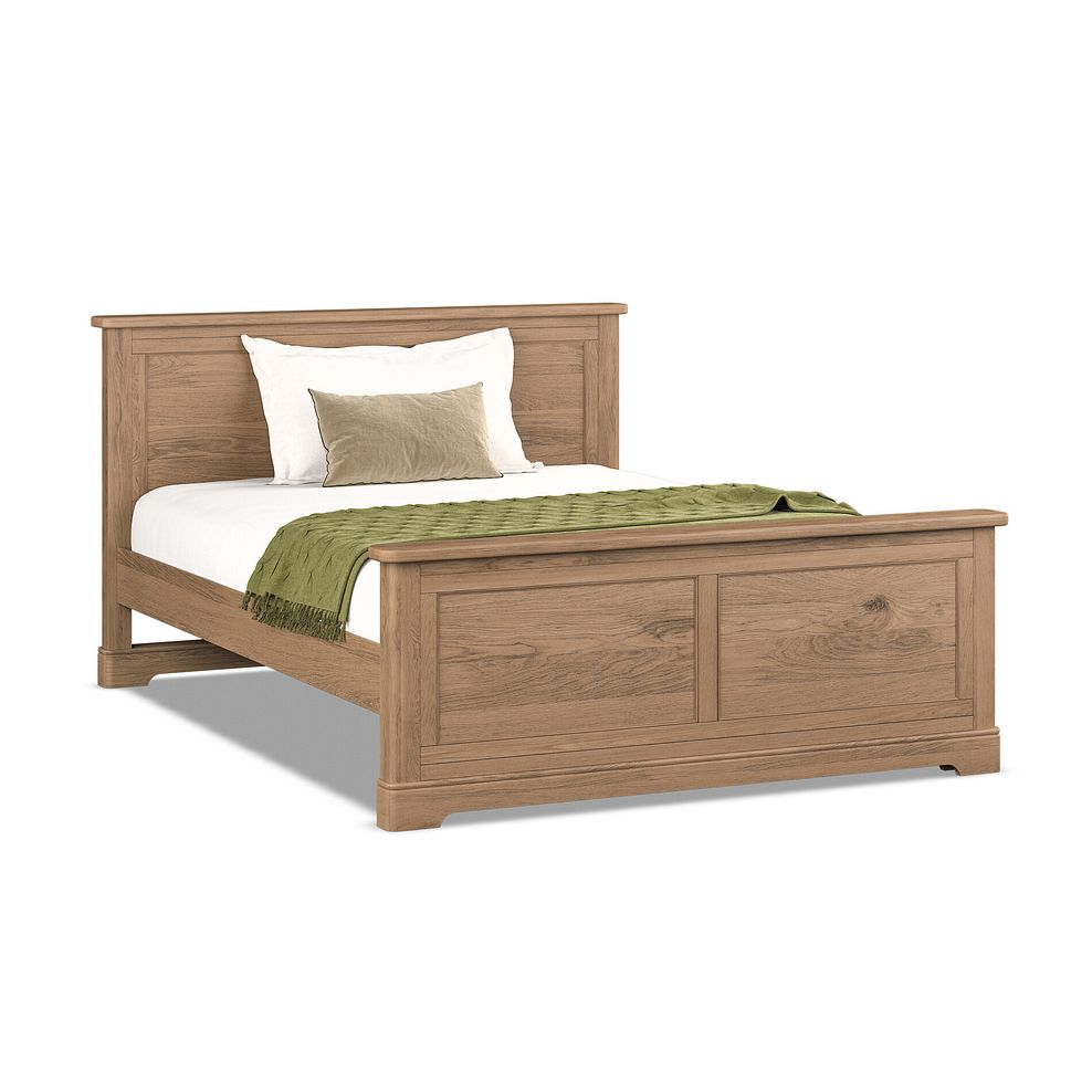 Brennan Antique Finish Solid Oak King-size Bed 1